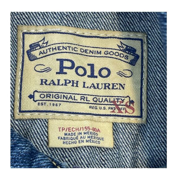 Polo Ralph Lauren Jacket Women's XS Blue Denim Pockets Long Sleeve Collared - Picture 3 of 6